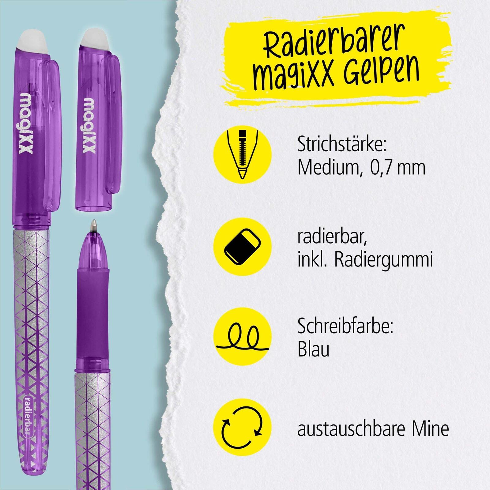 ONLINE® magiXX Classic Gelschreiber 0.7 mm, Schreibfarbe: Lila