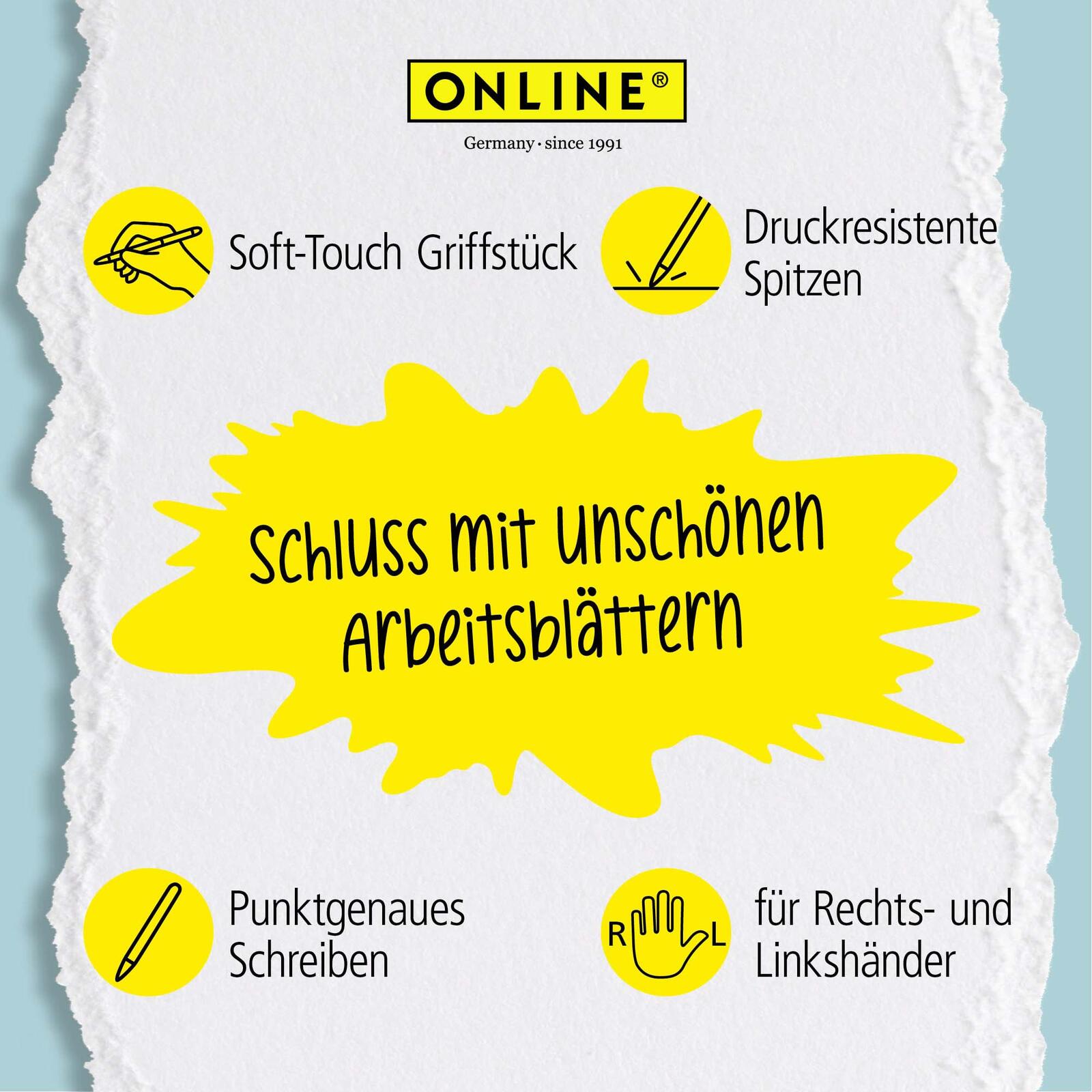 ONLINE® magiXX Design Gelschreiber 0.7 mm, Schreibfarbe: Blau