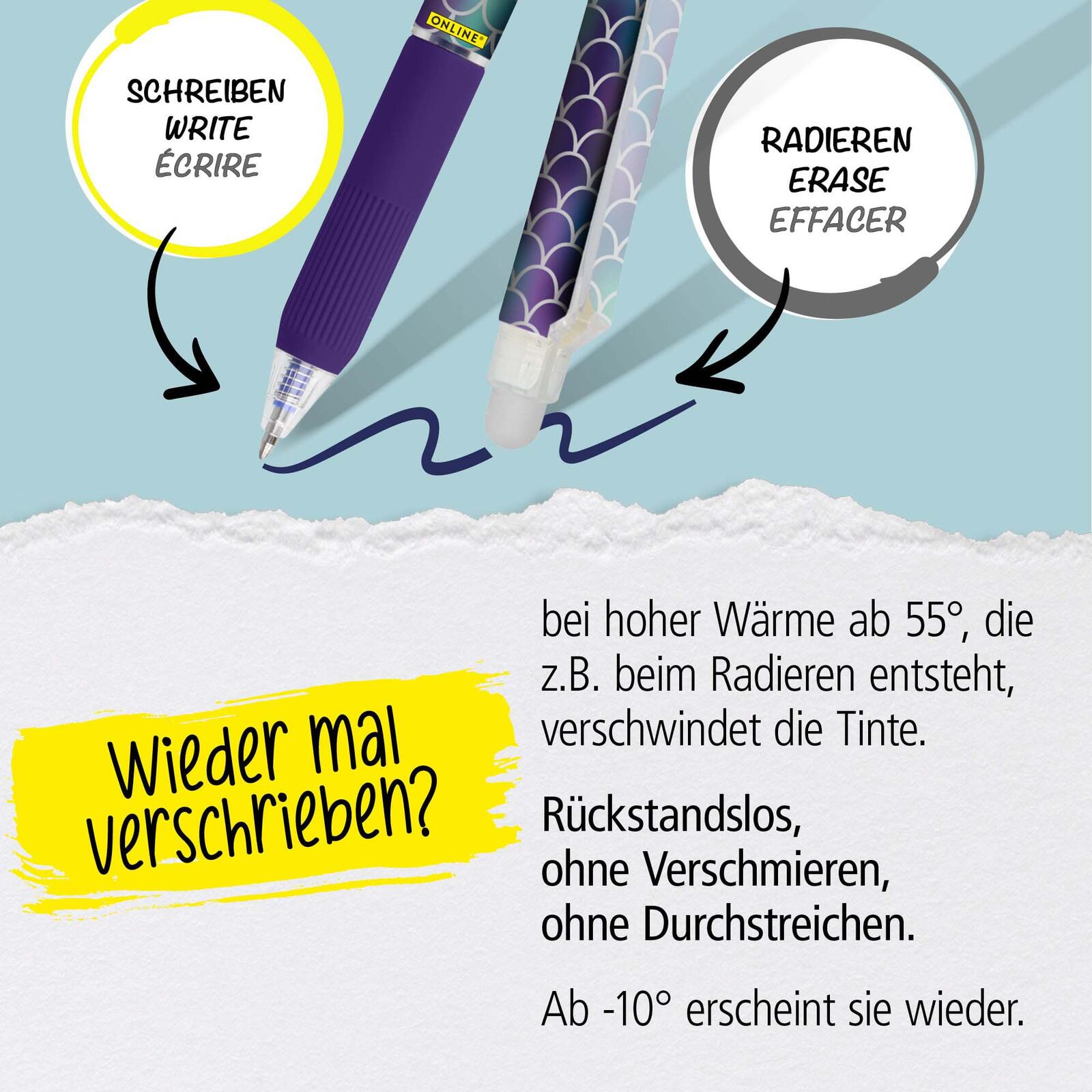 ONLINE® magiXX Design Gelschreiber 0.7 mm, Schreibfarbe: Blau
