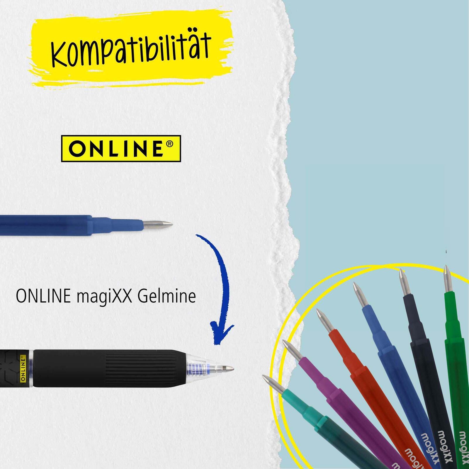 ONLINE® magiXX Design Gelschreiber 0.7 mm, Schreibfarbe: Blau