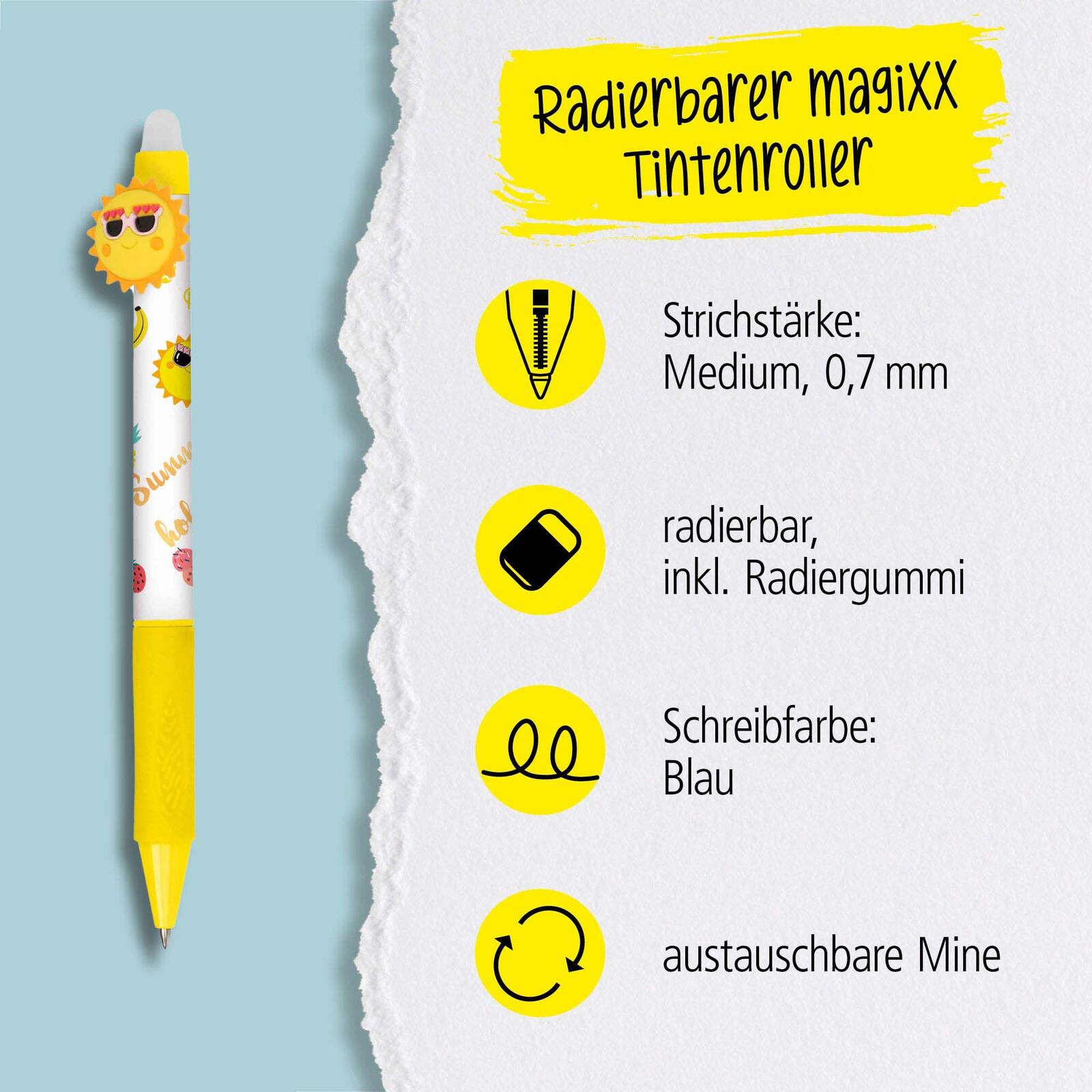 ONLINE® magiXX Fun Sunny Gelschreiber 0.7 mm, Schreibfarbe: Blau