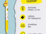 ONLINE® magiXX Fun Sunny Gelschreiber 0.7 mm, Schreibfarbe: Blau