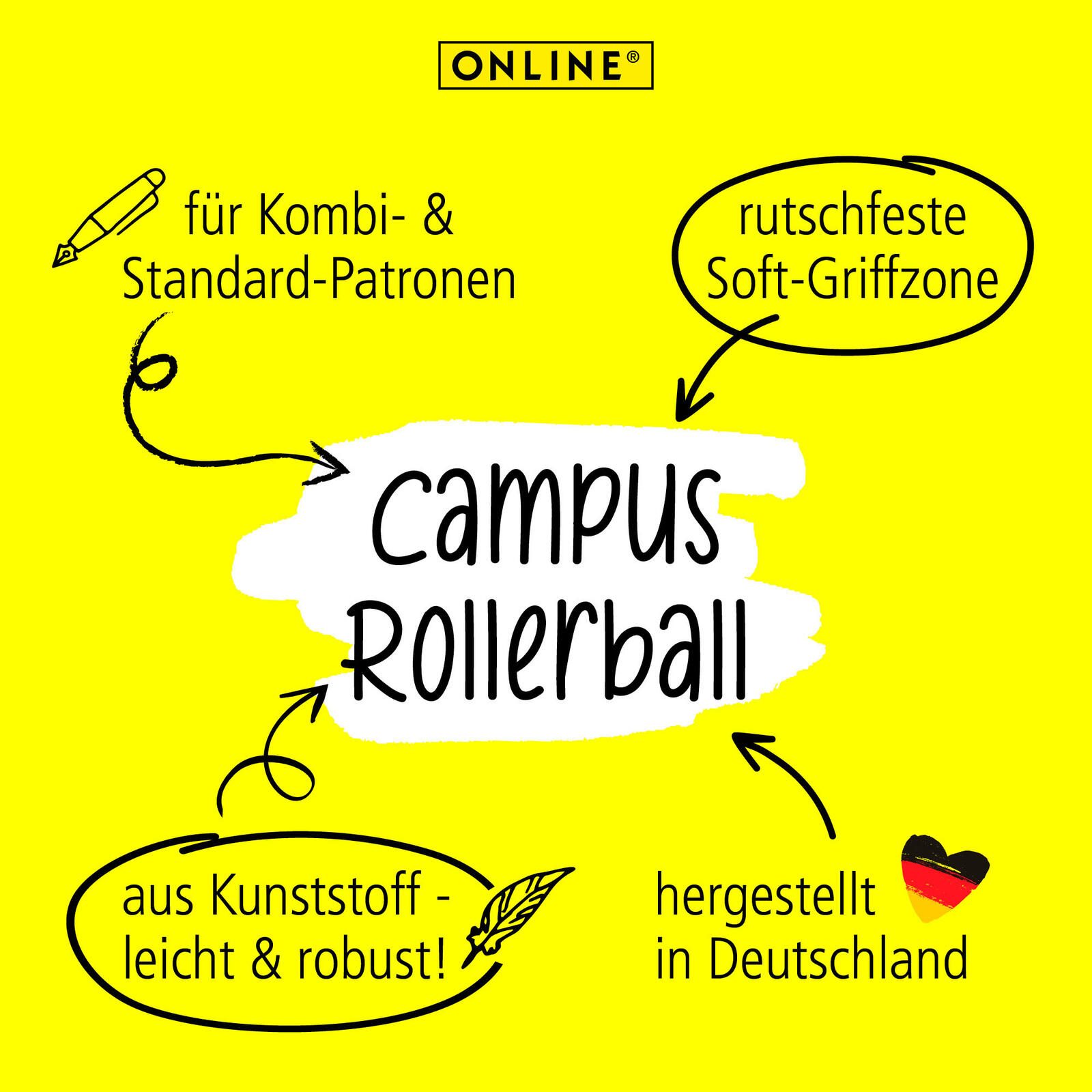 ONLINE® Campus Soft Tintenroller 0.7 mm Blau