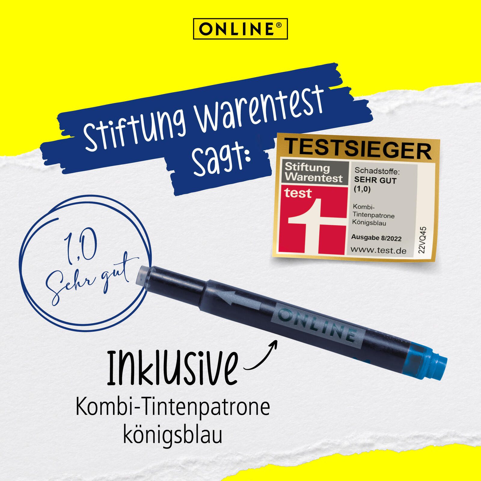 ONLINE® Campus Soft Tintenroller 0.7 mm Blau