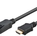 goobay DisplayPort 2.0/HDMI 2.1 Kabel 2,0 m schwarz, 1 St.