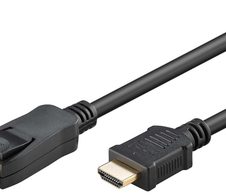 goobay DisplayPort 2.0/HDMI 2.1 Kabel 2,0 m schwarz, 1 St.