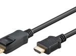 goobay DisplayPort 2.0/HDMI 2.1 Kabel 5,0 m schwarz, 1 St.