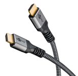 goobay HDMI 2.0 Kabel 3,0 m grau, schwarz, 1 St.