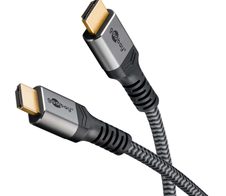 goobay HDMI 2.0 Kabel 3,0 m grau, schwarz, 1 St.