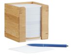 relaxdays Zettelbox Bambus inkl. 900 Notizzettel