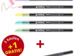 edding Filzstifte 1200 farbsortiert, 5 St. + GRATIS 1 St.