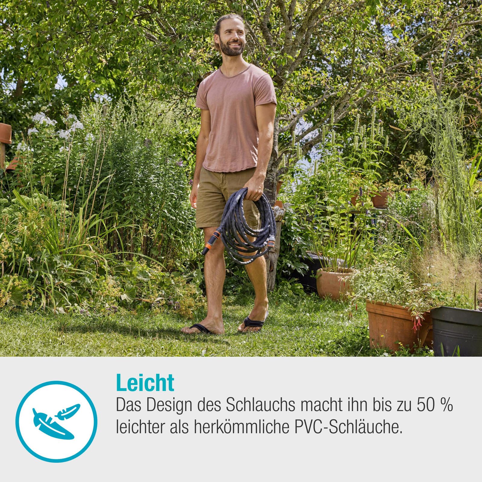 GARDENA Gartenschlauch Life 1/2" Set
