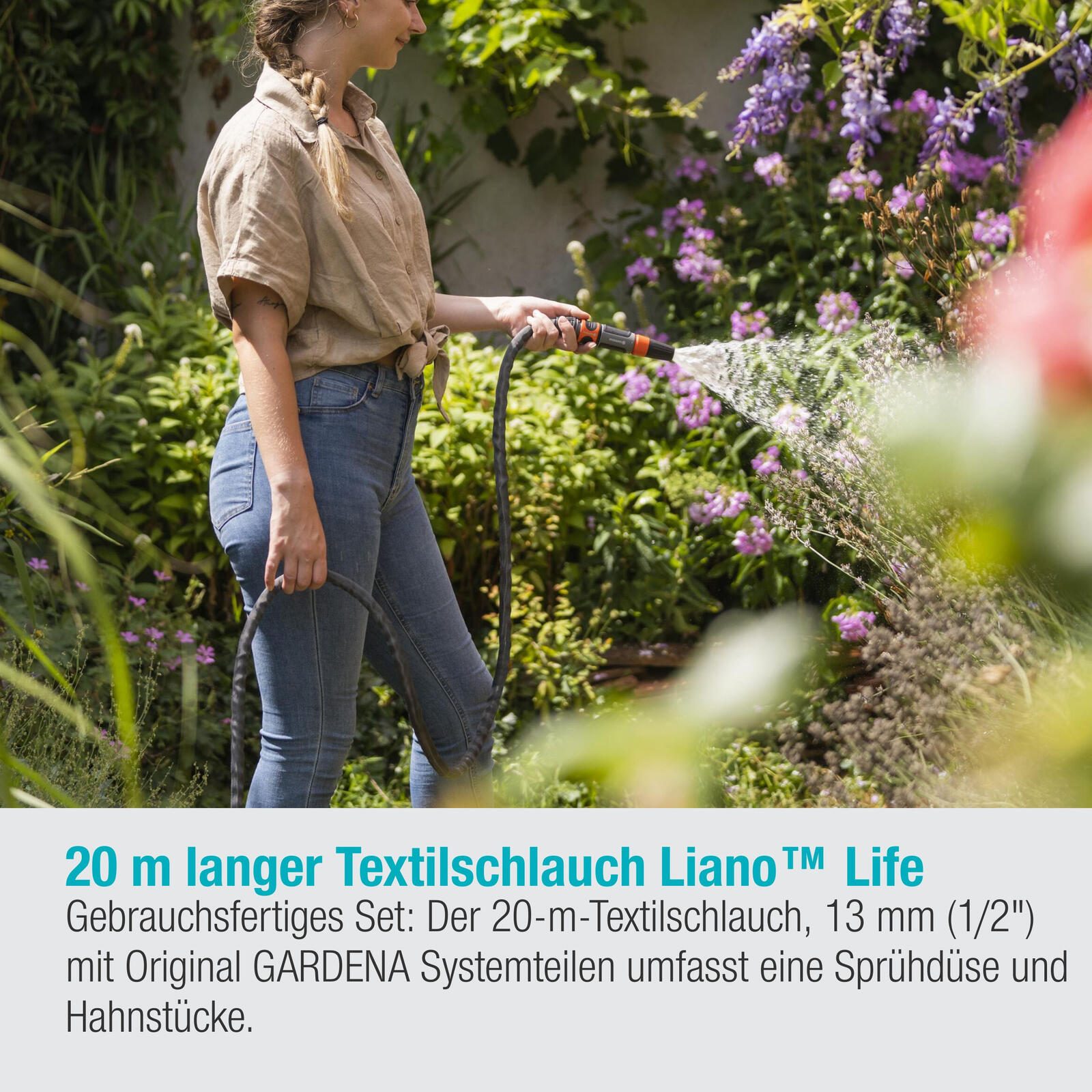 GARDENA Gartenschlauch Life 1/2" Set