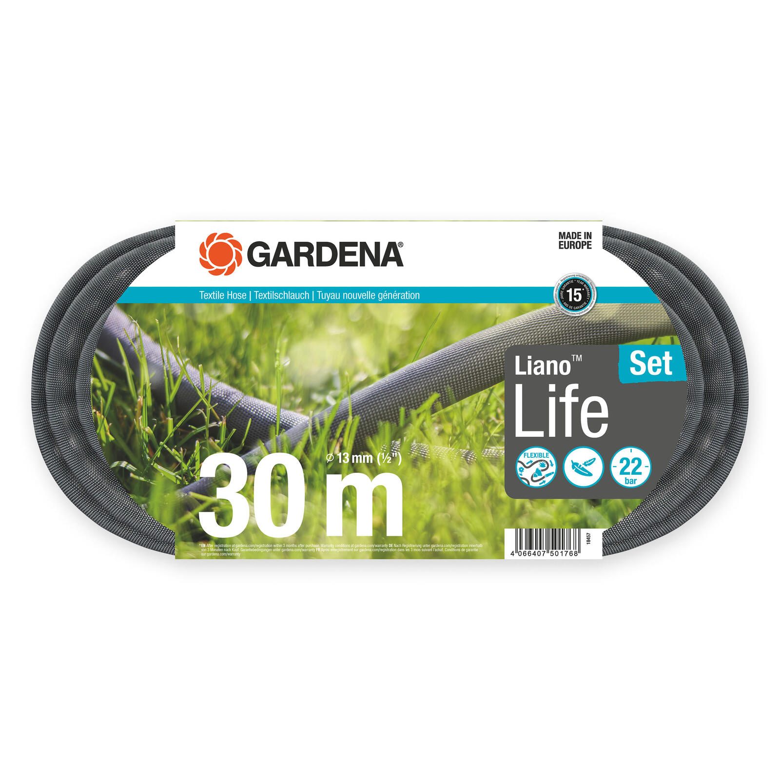 GARDENA Gartenschlauch Life 1/2" Set