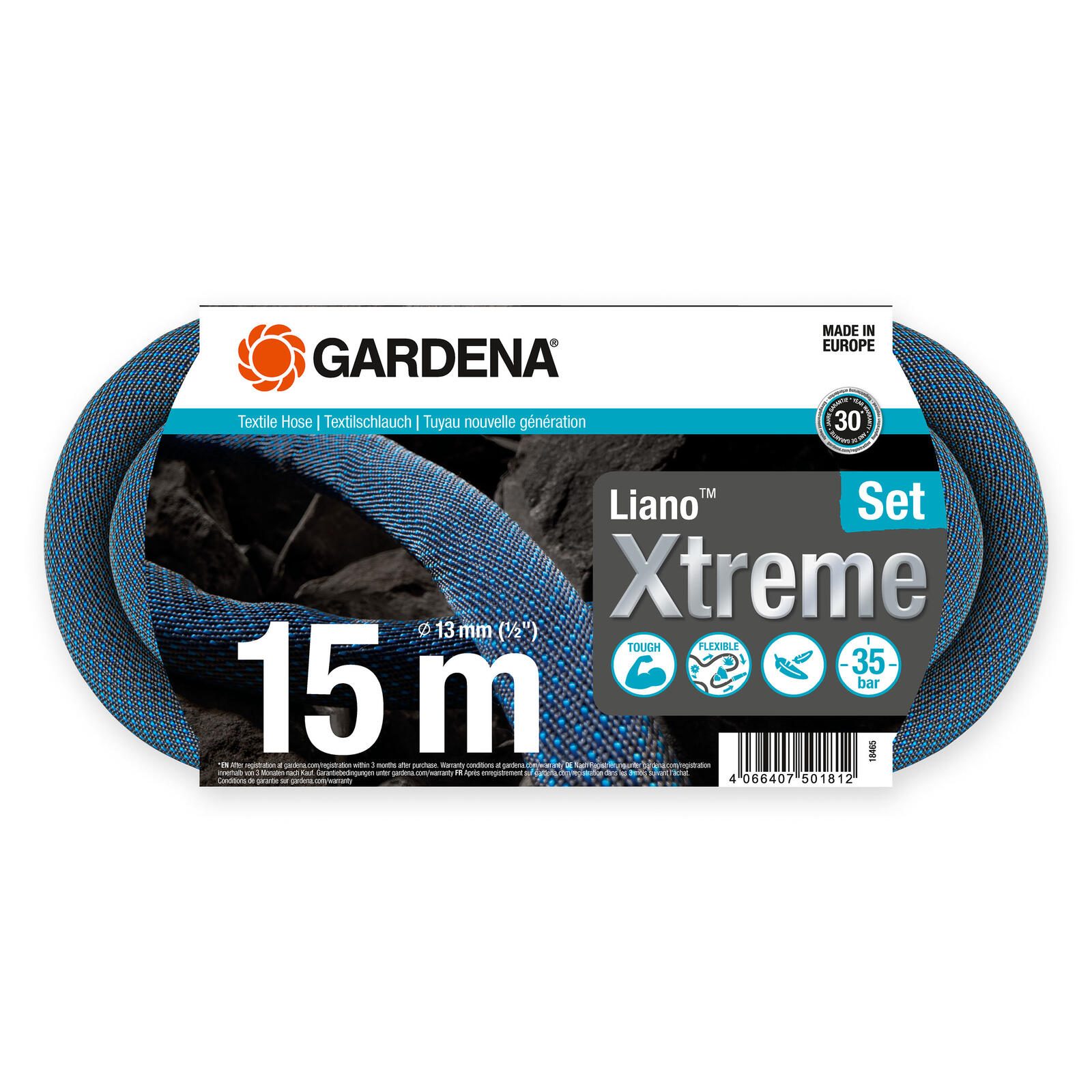 GARDENA Gartenschlauch Xtreme 1/2" Set
