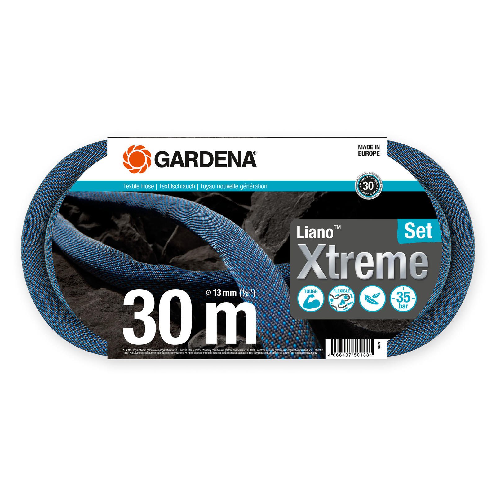 GARDENA Gartenschlauch Xtreme 1/2" Set