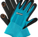 GARDENA Gartenhandschuhe 42% Polyester, 55% Nitril, 3% Elasthan, Nitrilbeschichtung der Handflächen 9 anthrazit, türkis