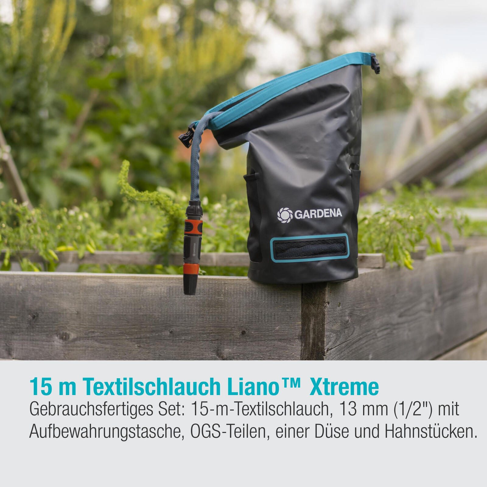 GARDENA Gartenschlauch Xtreme 1/2" Set + Tasche