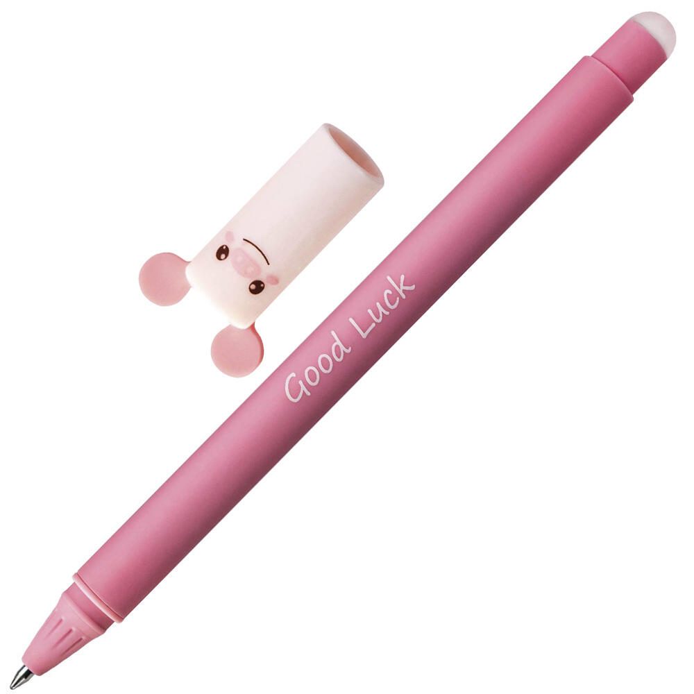 EBERHARD FABER Animal Erase it! Schwein Gelschreiber 0.7 mm, Schreibfarbe: Blau
