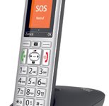 Gigaset E390 Schnurlostelefon mit Rufnummeranzeige silber-schwarz