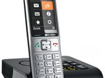 Gigaset COMFORT 500A Schnurloses Telefon mit Anrufbeantworter, schwarz-silber