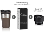 Milu Isolierbecher-Set (2-tlg.) - 210 ml - braun