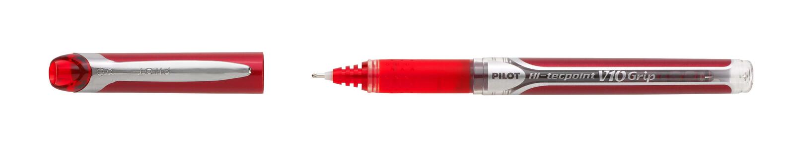 PILOT Hi-Tecpoint Grip V10 Tintenroller 0.7 mm Rot
