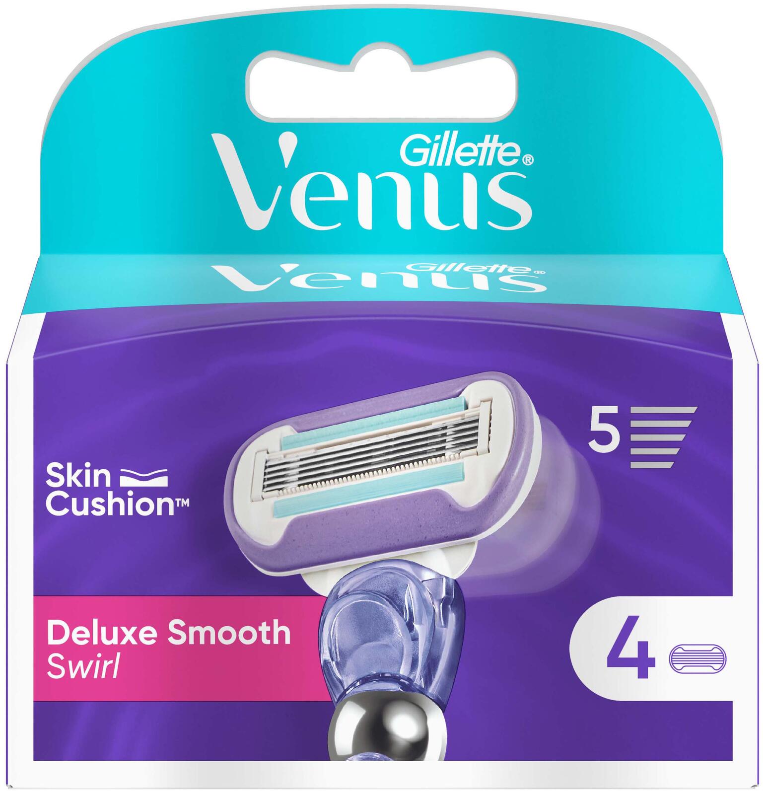 Gillette Venus Deluxe Smooth Swirl Rasierklingen 4 St.