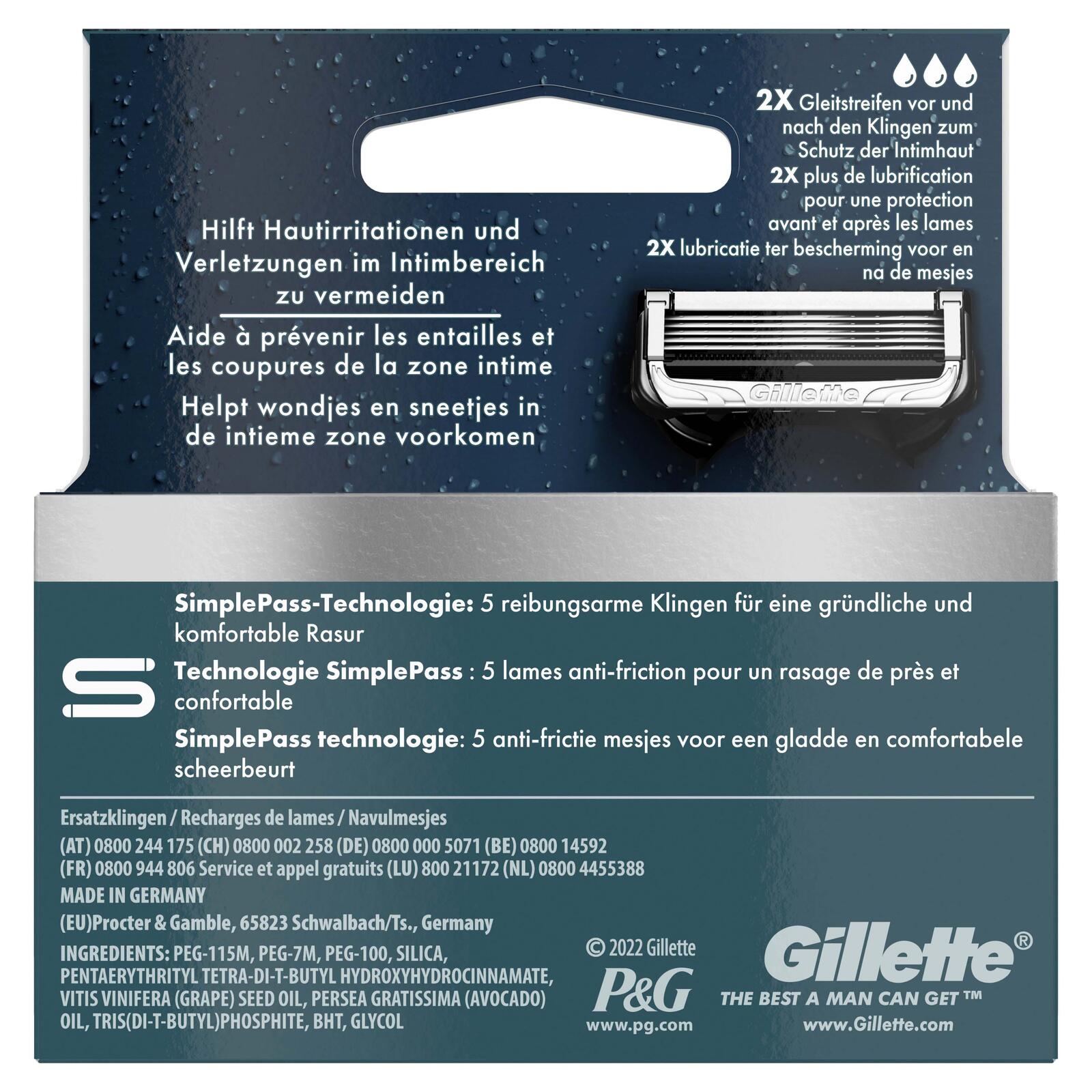 Gillette INTIMATE Rasierklingen 4 St.