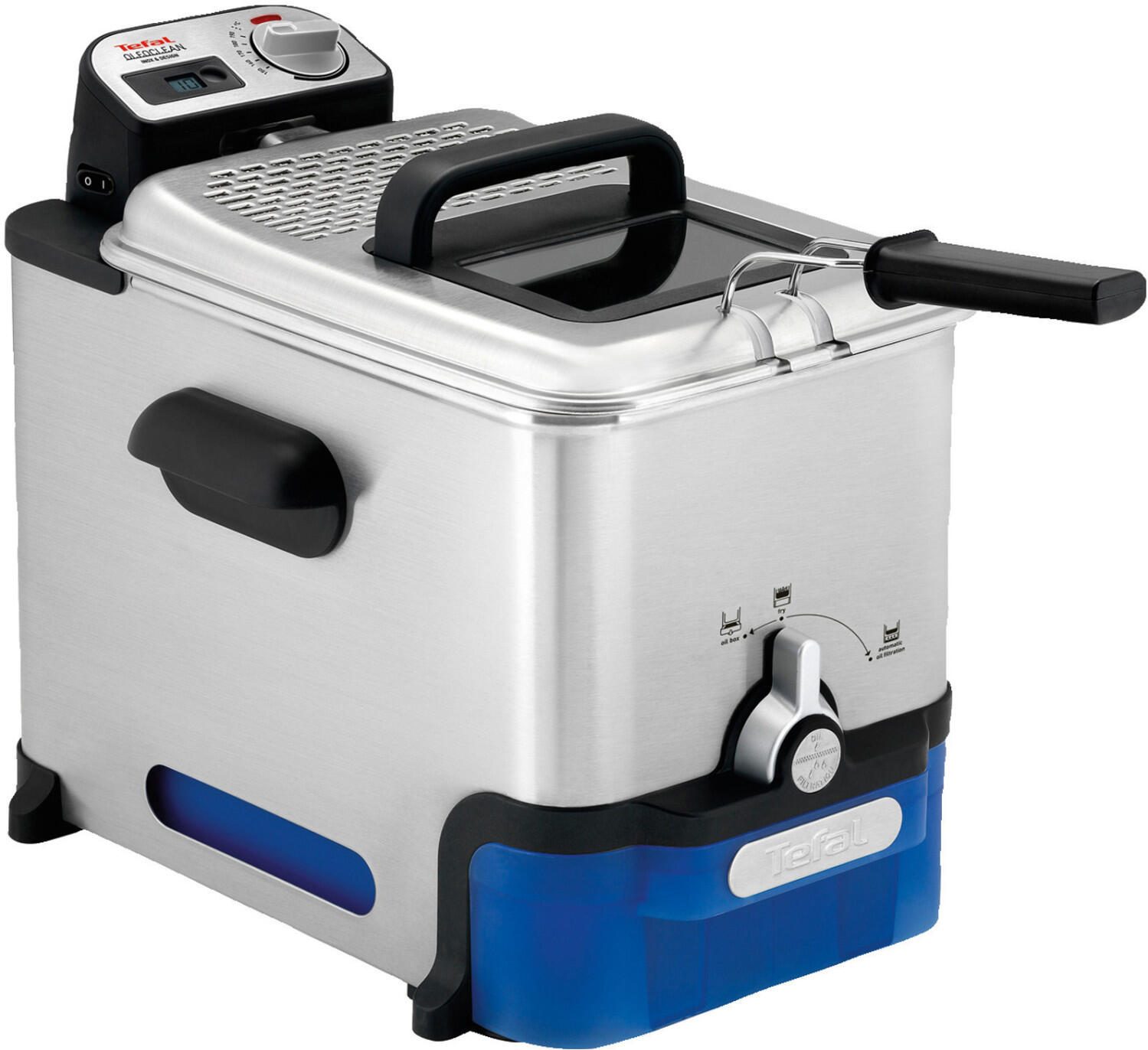 Tefal Oleoclean Fritteuse, 3,5L, silber/schwarz/blau