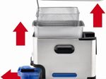 Tefal Oleoclean Fritteuse, 3,5L, silber/schwarz/blau