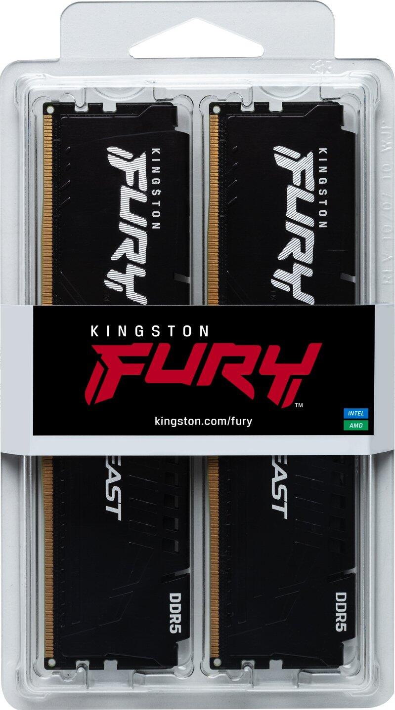 Kingston FURY Beast DIMM 32GB, DDR5-6000, CL36-38-38