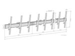 Hagor comPROnents® Menuboard Wandhalterung für 4 Displays 46-65 Zoll