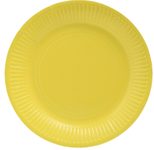 PROnappe Pappteller, gelb 23 cm