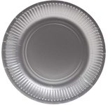 PROnappe Pappteller, silber 23 cm