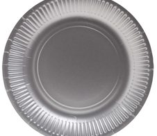 PROnappe Pappteller, silber 23 cm