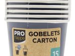 PROnappe Einweg-Kaffeebecher, marineblau 200 ml