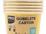 PROnappe Einweg-Kaffeebecher, gelb 200 ml