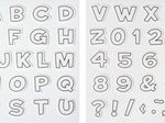 HEYDA Motivstempel-Set - Buchstaben & Zahlen