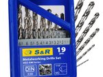 S&R Metallbohrer-Set HSS-GM-Serie 19-teilig