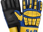 S&R Arbeitshandschuhe Größe 10 schwarz, gelb