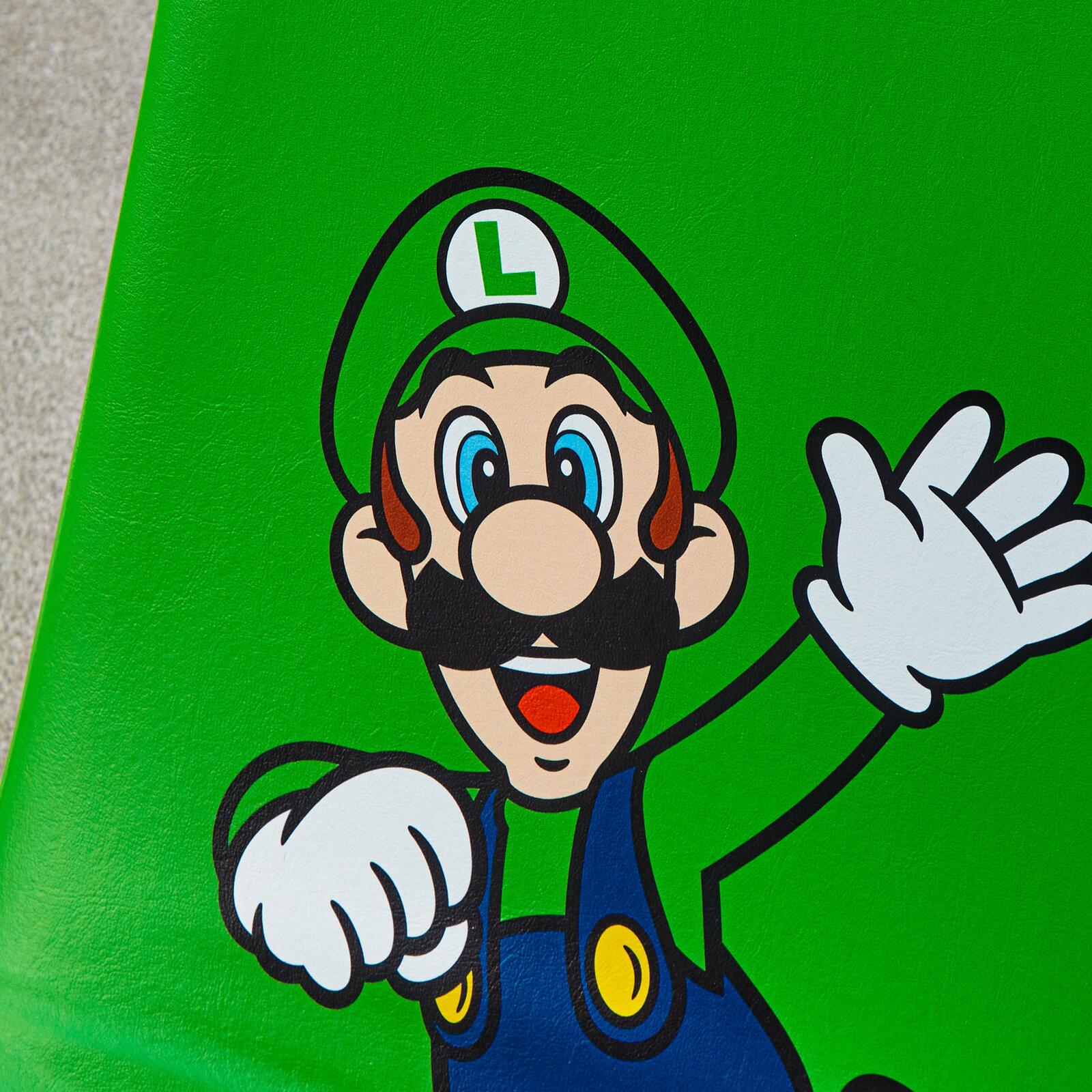 X Rocker Nintendo Super Mario™ Floor Rocker Gaming-Bodensessel im Luigi Design für Kinder & Jugendliche - grün