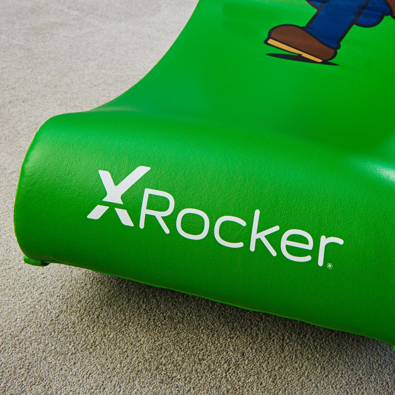 X Rocker Nintendo Super Mario™ Floor Rocker Gaming-Bodensessel im Luigi Design für Kinder & Jugendliche - grün