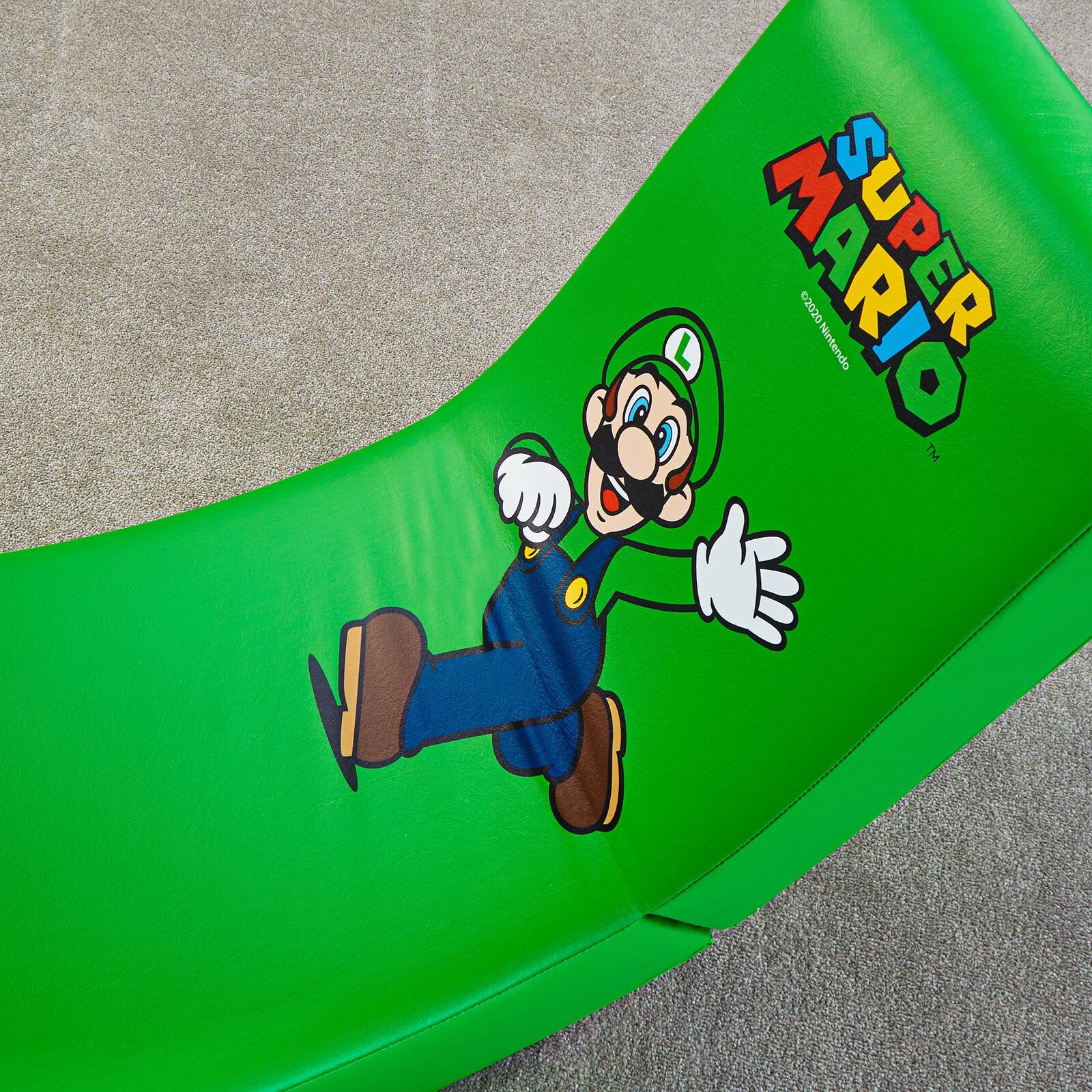 X Rocker Nintendo Super Mario™ Floor Rocker Gaming-Bodensessel im Luigi Design für Kinder & Jugendliche - grün