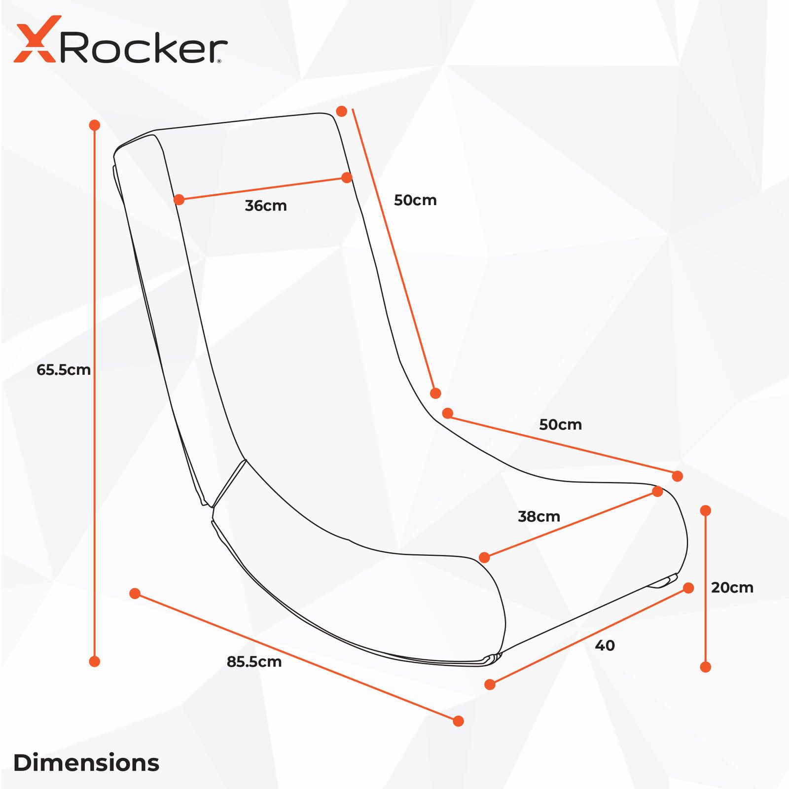 X Rocker Nintendo Super Mario™ Floor Rocker Gaming-Bodensessel im Yoshi Design für Kinder & Jugendliche - gelb
