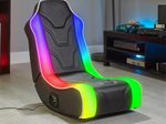 X Rocker Chimera RGB 2.0 Floor Rocker Gaming-Bodensessel für Kinder & Jugendliche mit Audiosystem & RGB-Beleuchtung - schwarz