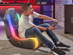 X Rocker Chimera RGB 2.0 Floor Rocker Gaming-Bodensessel für Kinder & Jugendliche mit Audiosystem & RGB-Beleuchtung - schwarz
