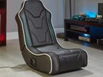 X Rocker Chimera RGB 2.0 Floor Rocker Gaming-Bodensessel für Kinder & Jugendliche mit Audiosystem & RGB-Beleuchtung - schwarz