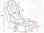 X Rocker Shadow 2.0 Floor Rocker Gaming-Bodensessel für Kinder & Jugendliche mit Audiosystem - schwarz/gold