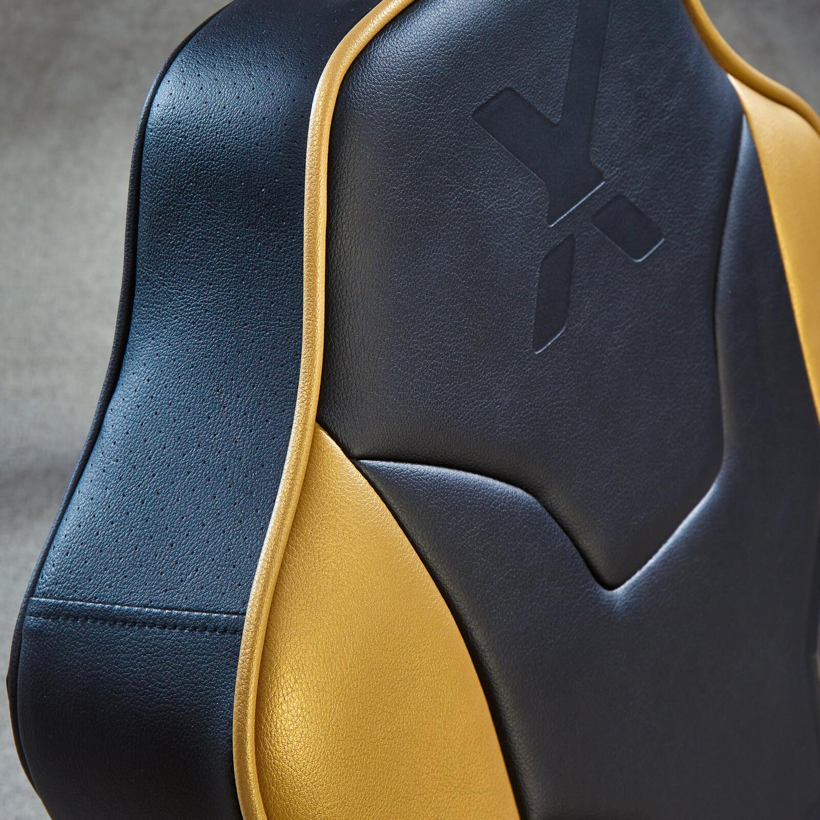 X Rocker Shadow 2.0 Floor Rocker Gaming-Bodensessel für Kinder & Jugendliche mit Audiosystem - schwarz/gold